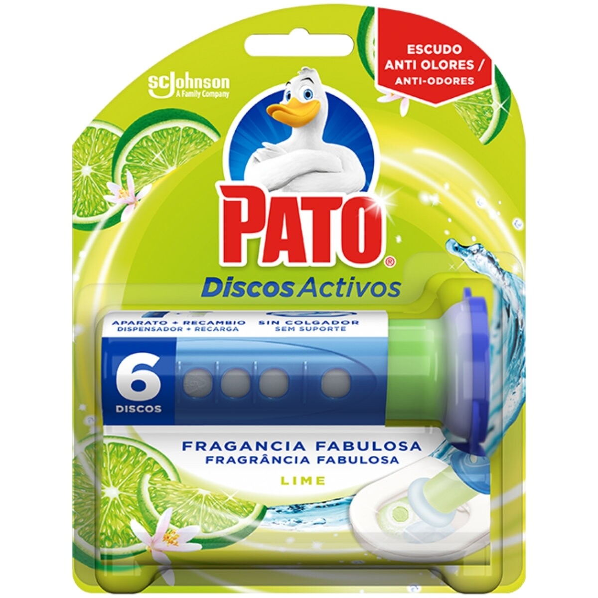 Discos WC Activos Lima Fresca Pato 6 uni