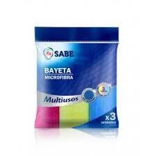 Bayeta Microfibra Multiusos 3 colores 3 uni.