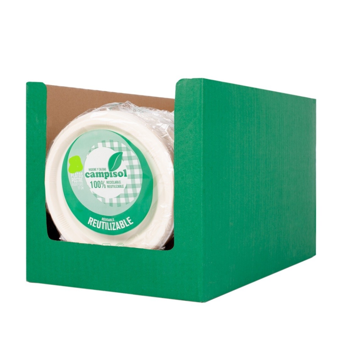 Platos de Postre Campisol 20 cm 12 uni.