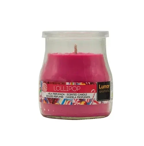 Vela Perfumada vaso Yogurt Lollipop Lumar 100 gr