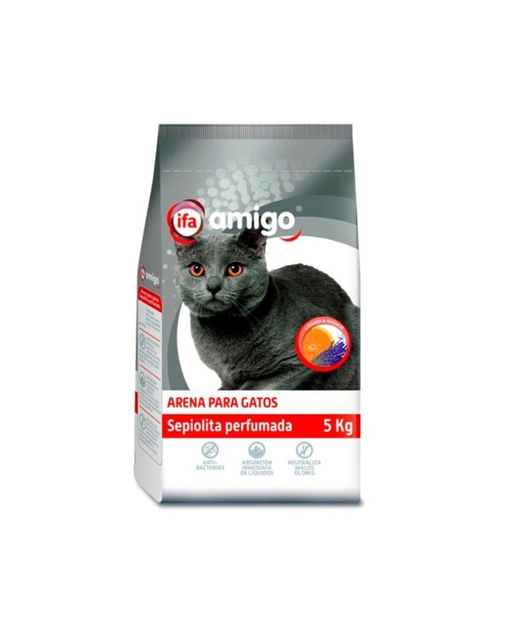 Arena para Gatos IFA Amigo Sepiolita Perfumada 5 kilos