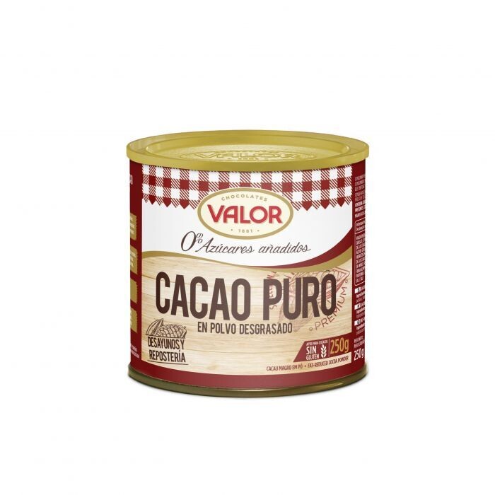 Cacao Puro en Polvo sin azúcar Valor 250 gr