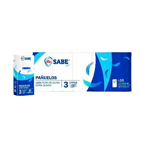 Pañuelos IFA Sabe 3 capas 10 uni.