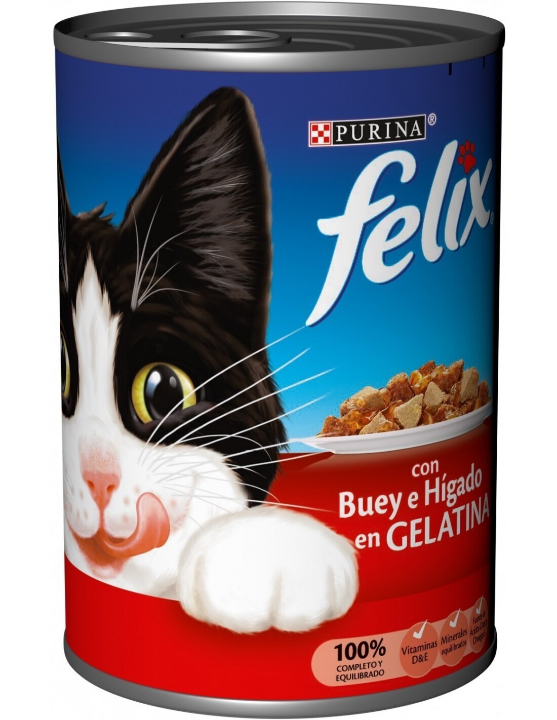 Comida para gato adulto de Buey y Pollo en Gelatina Purina Felix 400 g