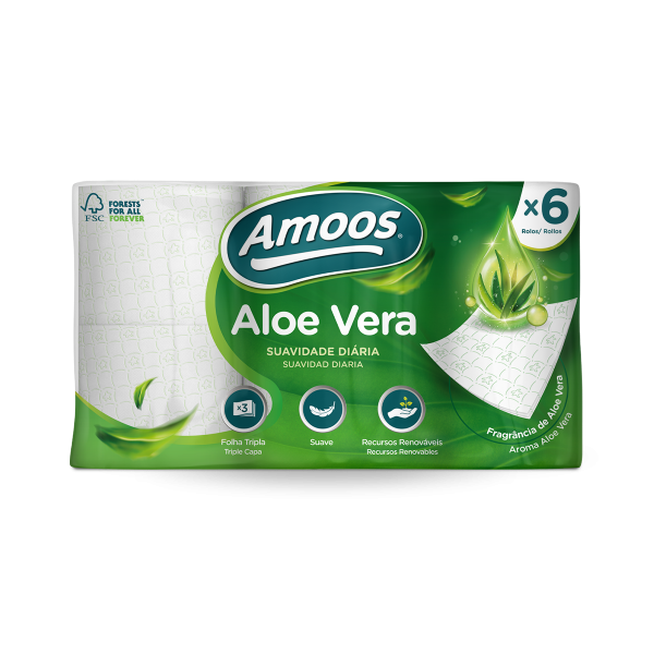 Papel Higienico Amoos Aloe Vera  6 uni.