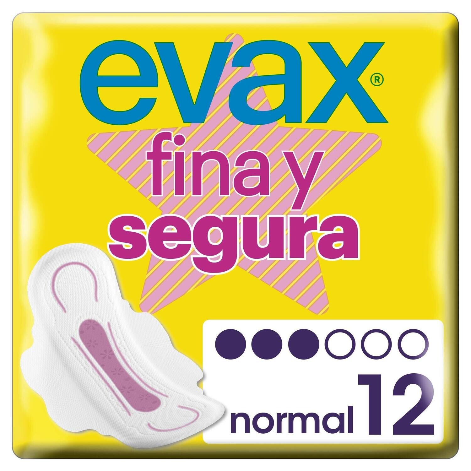 Toalla Sanitaria Evax Fina alas normal 12 uni