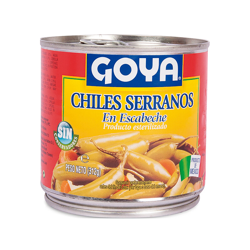 Chiles Serranos en Escabeche Goya 312 gr