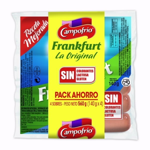 Salchicha Frankfurt Pack Campofrio 4x140 gr