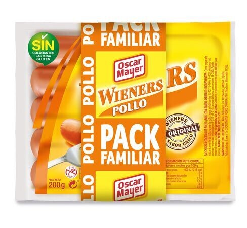 Salchicha Wieners Oscar Mayer Pack 3x200 gr
