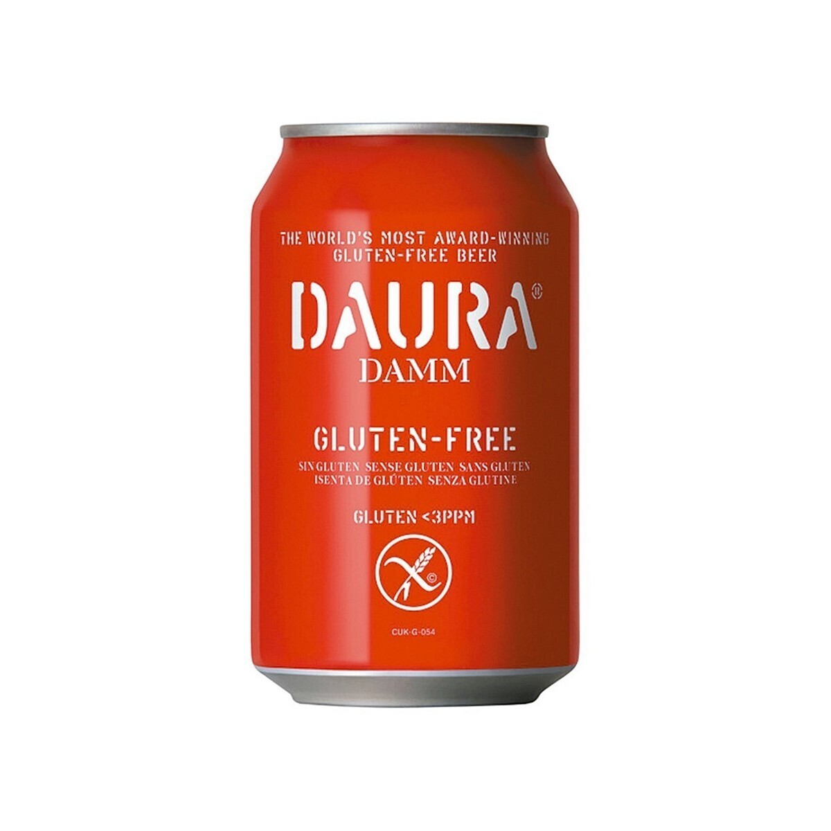 Cerveza Daura Damm sin gluten lata 33 cl.