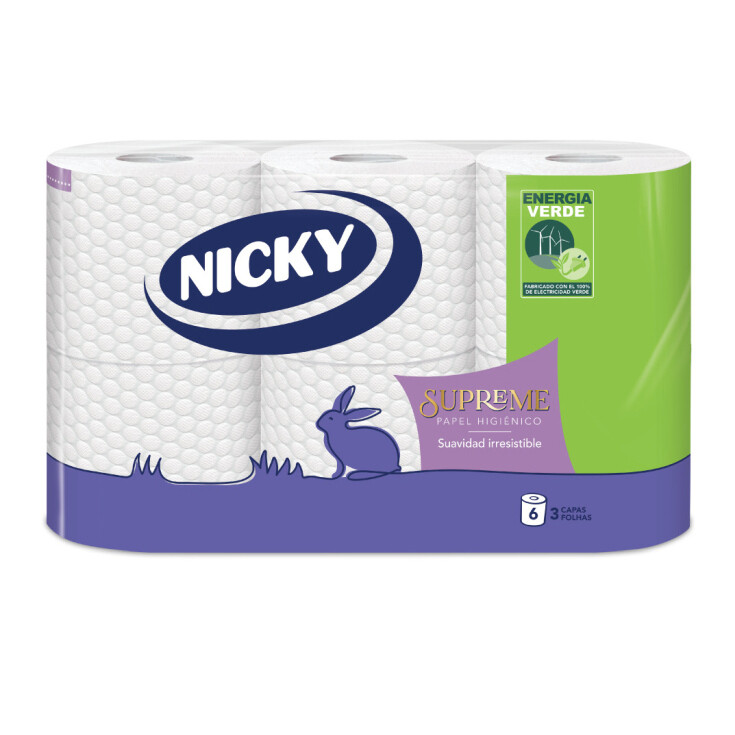 Papel Higienico Nicky Supreme 6 rollos 3 capas