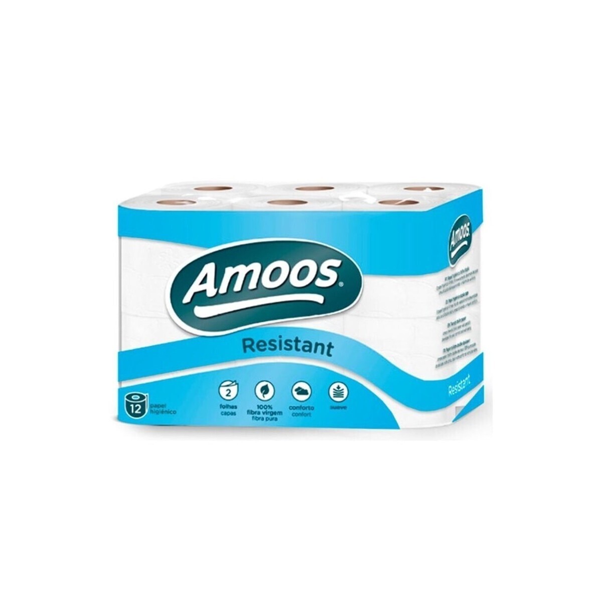 Papel Higienico Amoos Resistant 12 uni.