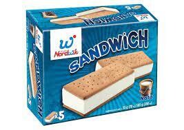 Helado Sandwich Nata Nordwik 5 uni. 275 gr