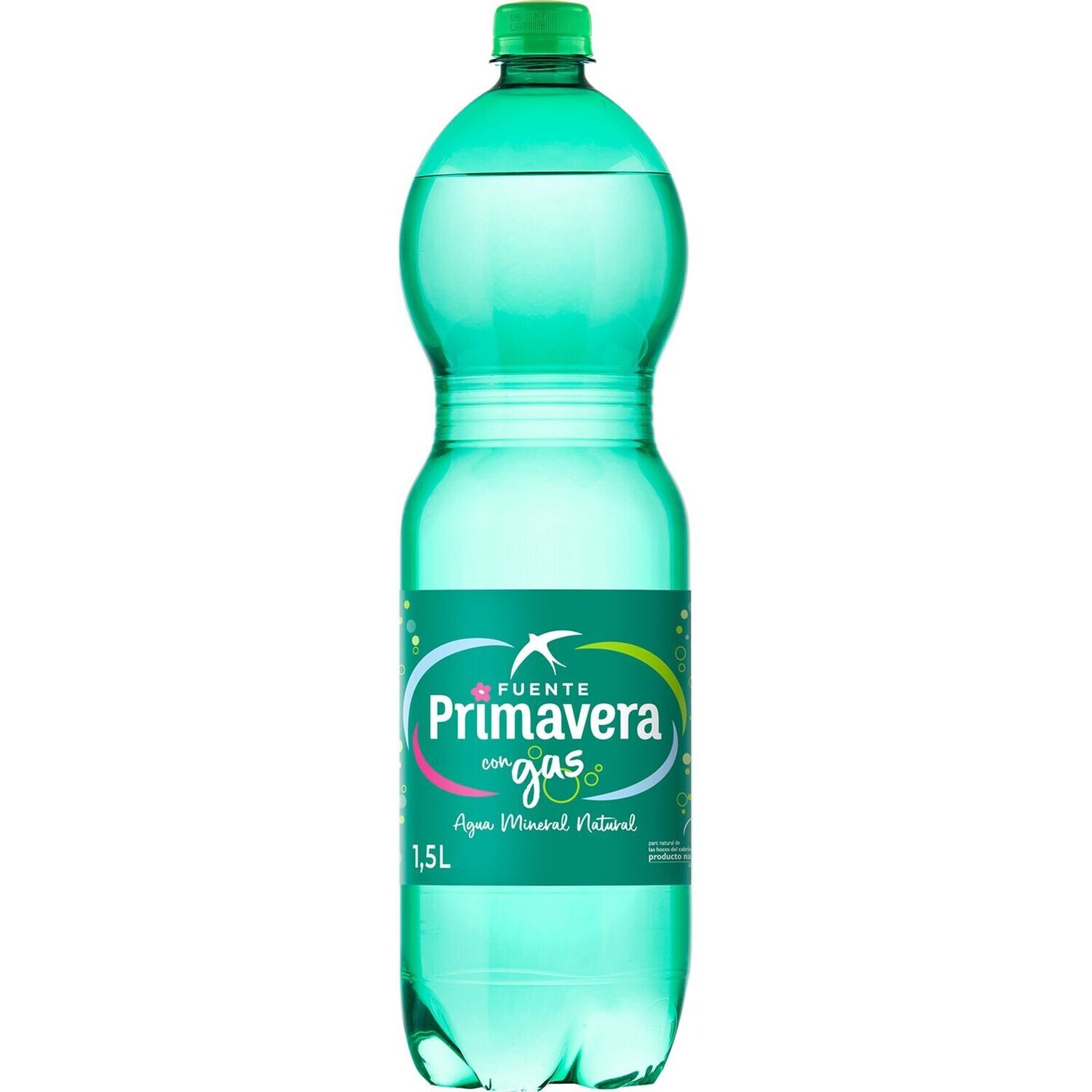 Agua mineral con gas Fuente Primavera1,50 ml