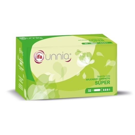 Tampón con Aplicador Compacto Super IFA Unnia 32 uni.