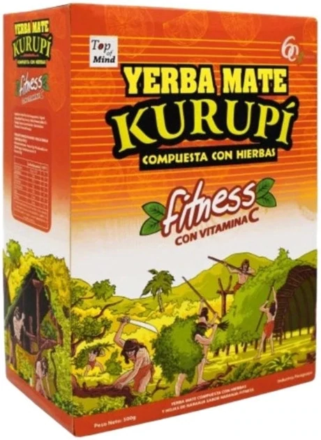 Yerba Mate Kurupi Fitness Naranja Sabor 500 gr.