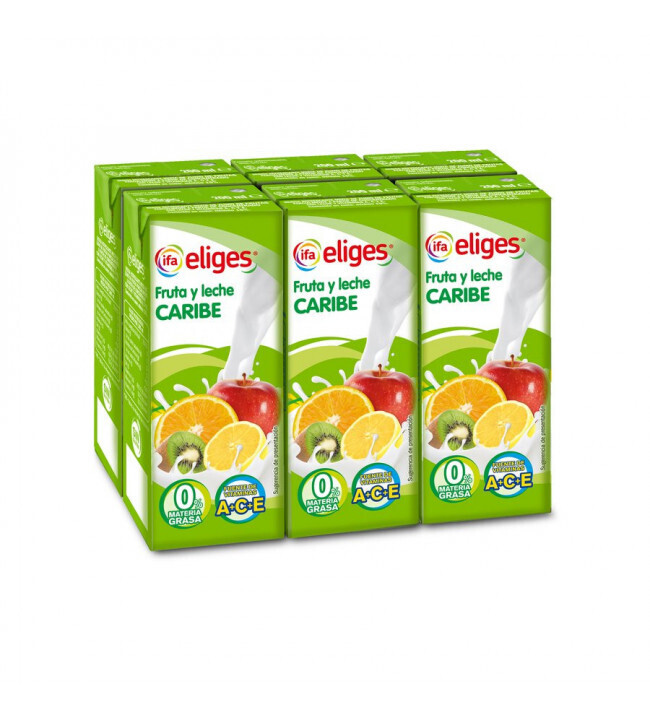 Batido Fruta y Leche Caribe IFA Eliges 6x200 ml.