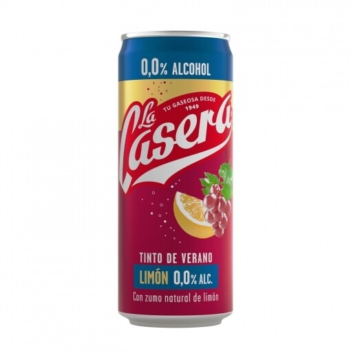 La Casera Tinto Verano Limón  sin alcohol 33 ml.