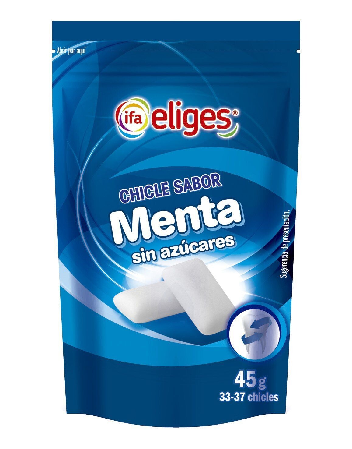 Chicles sin Azúcar Menta IFA Eliges bolsa 35 ud.