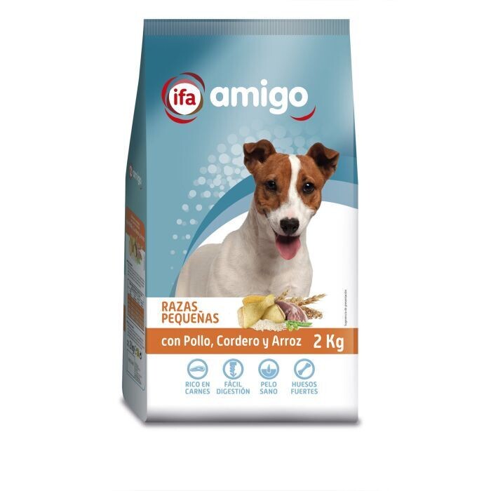 Comida Perro Raza Pequeña pollo/cordero y arroz IFA Amigo 2 kilos
