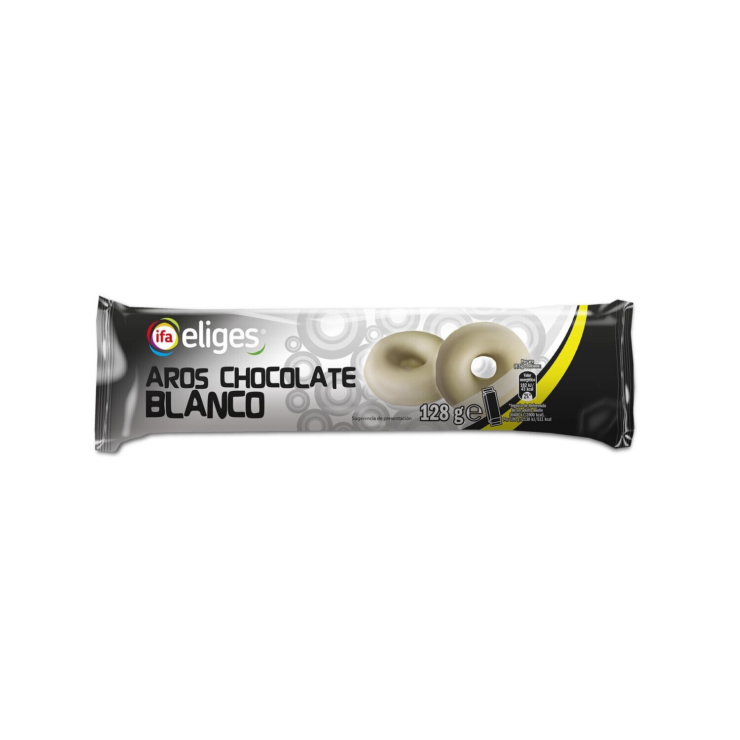 Aros de Chocolate Blanco IFA Eliges 128 gr