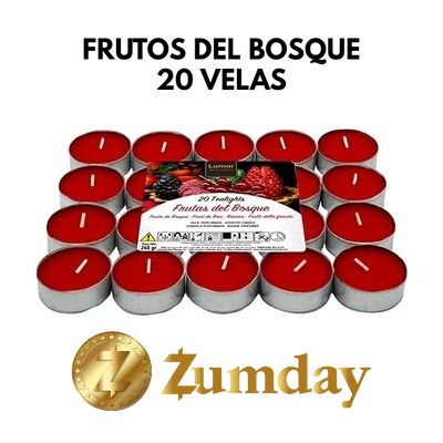 Velas Perfumadas Frutos del Bosque Lumar 20 uni