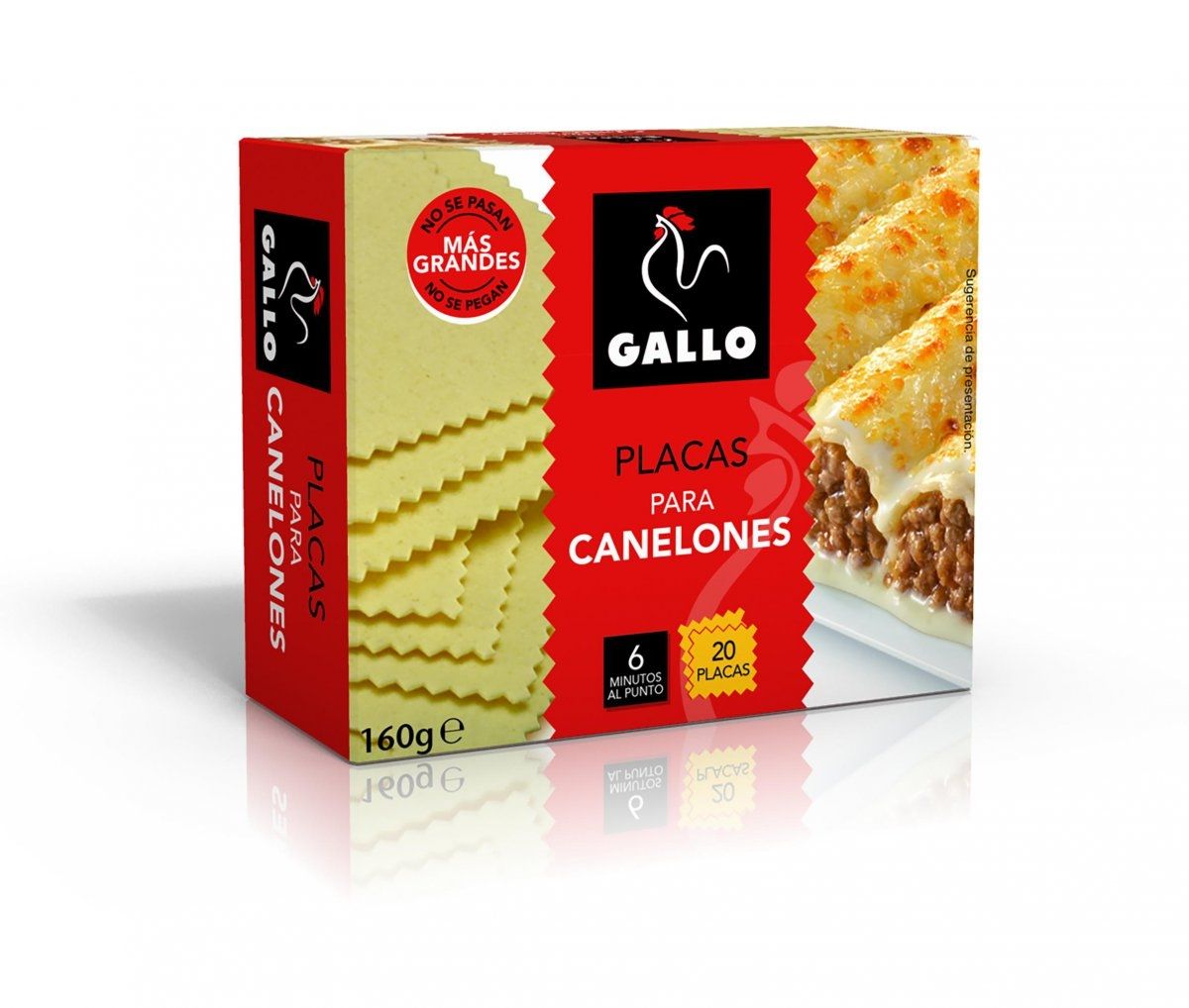 Canelones 20 placas Gallo 160 g.