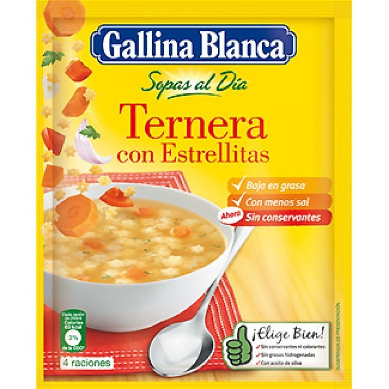 Gallina Blanca Sopa Ternera con Estrellitas 74 gr