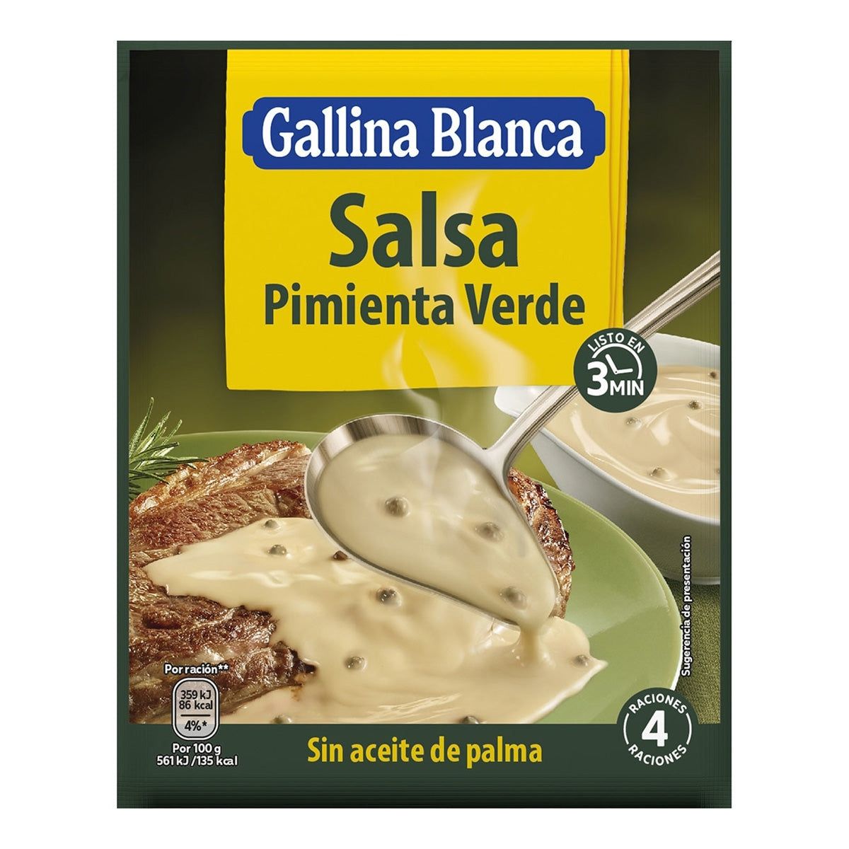 Gallina Blanca Salsa Pimienta Verde 50 gr