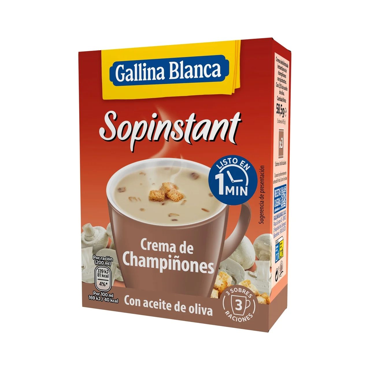 Gallina Blanca Sopinstan Crema de Champiñones 58.5 gr