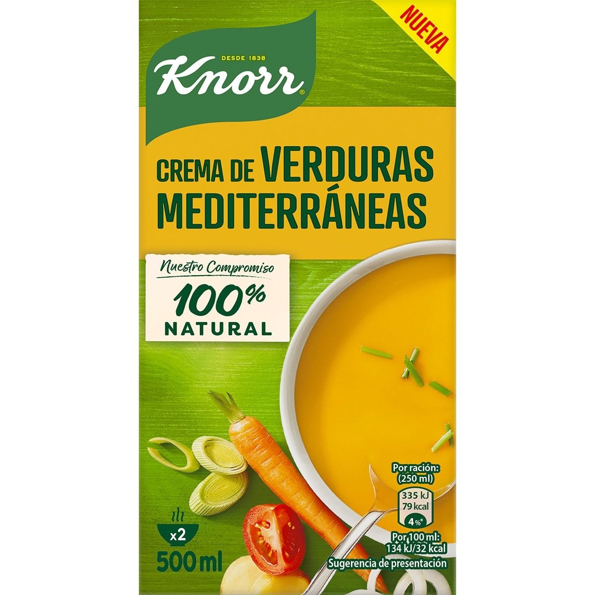 Knorr Crema de Verduras Mediterraneas brik 500 ml