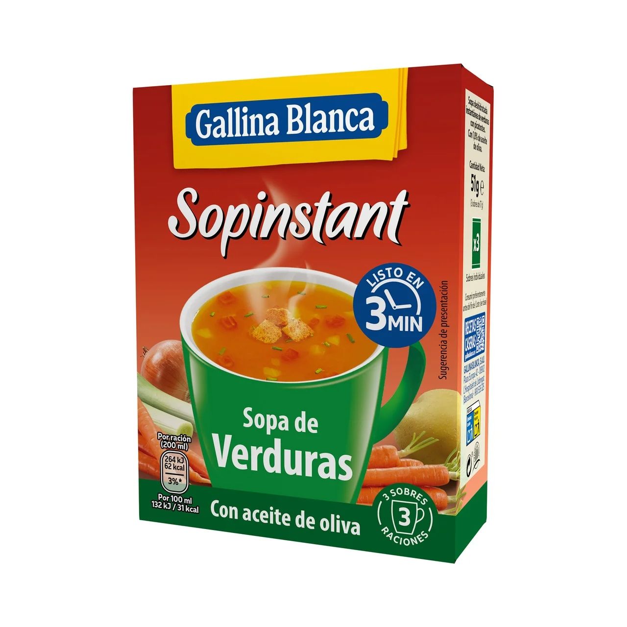 Gallina Blanca Sopinstan Sopa de Verduras 51 gr