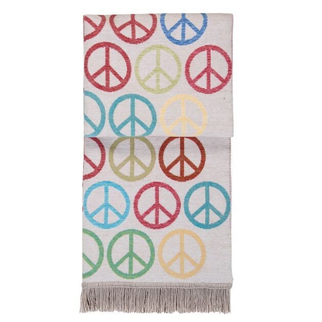PAD Wende-Decke "Peace", mit Fransen