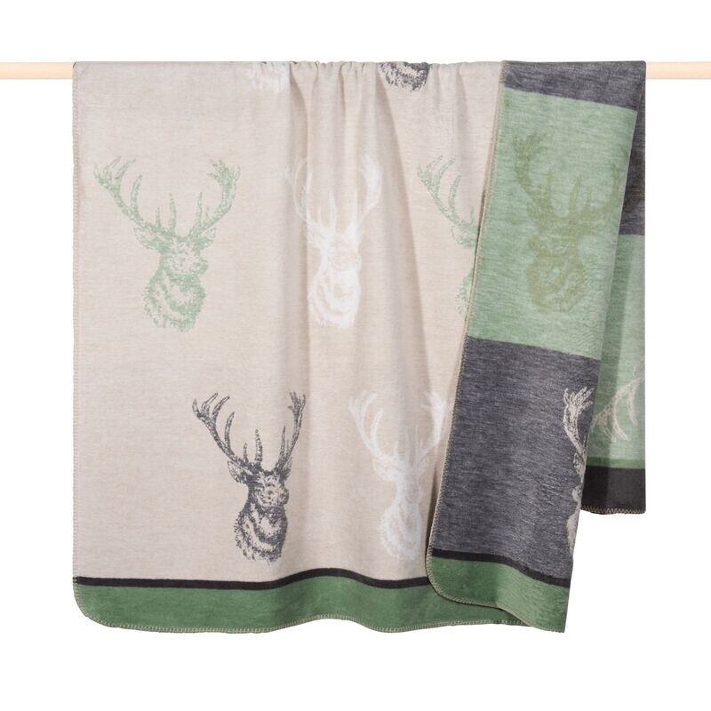 PAD Wende-Decke "Deer", grün