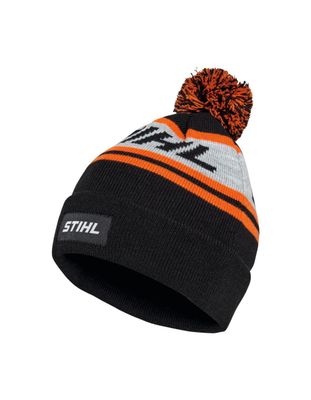 STIHL Mütze POMPON 24 (schwarz/orange/grau)