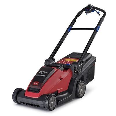 Toro 43cm Hand Propelled Cordless 4 Wheel Recycler Mower - including Battery & Charger