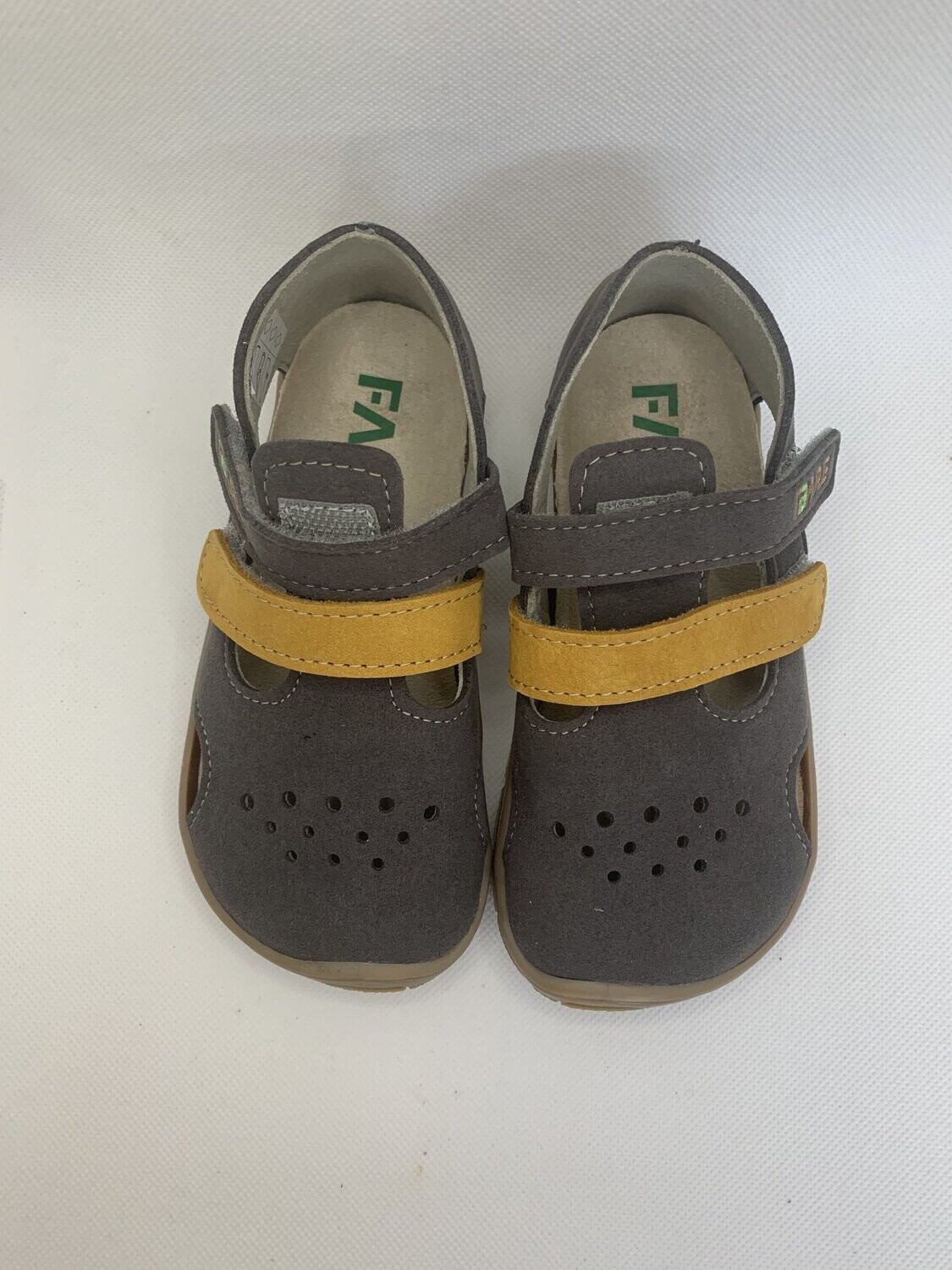 Fare Bare Sandalen Grau gelb 23-27