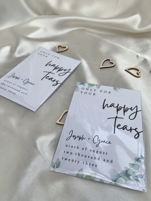 Filled Personalised Tissue Packets