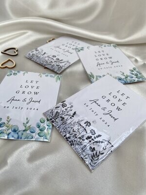 Filled Personalised Seed Packets