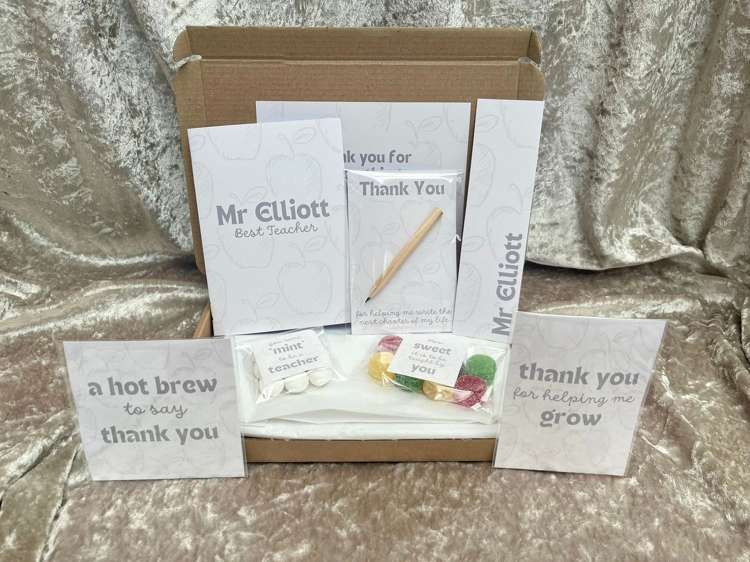 Teacher Thank You Gift Set - Cream Apple