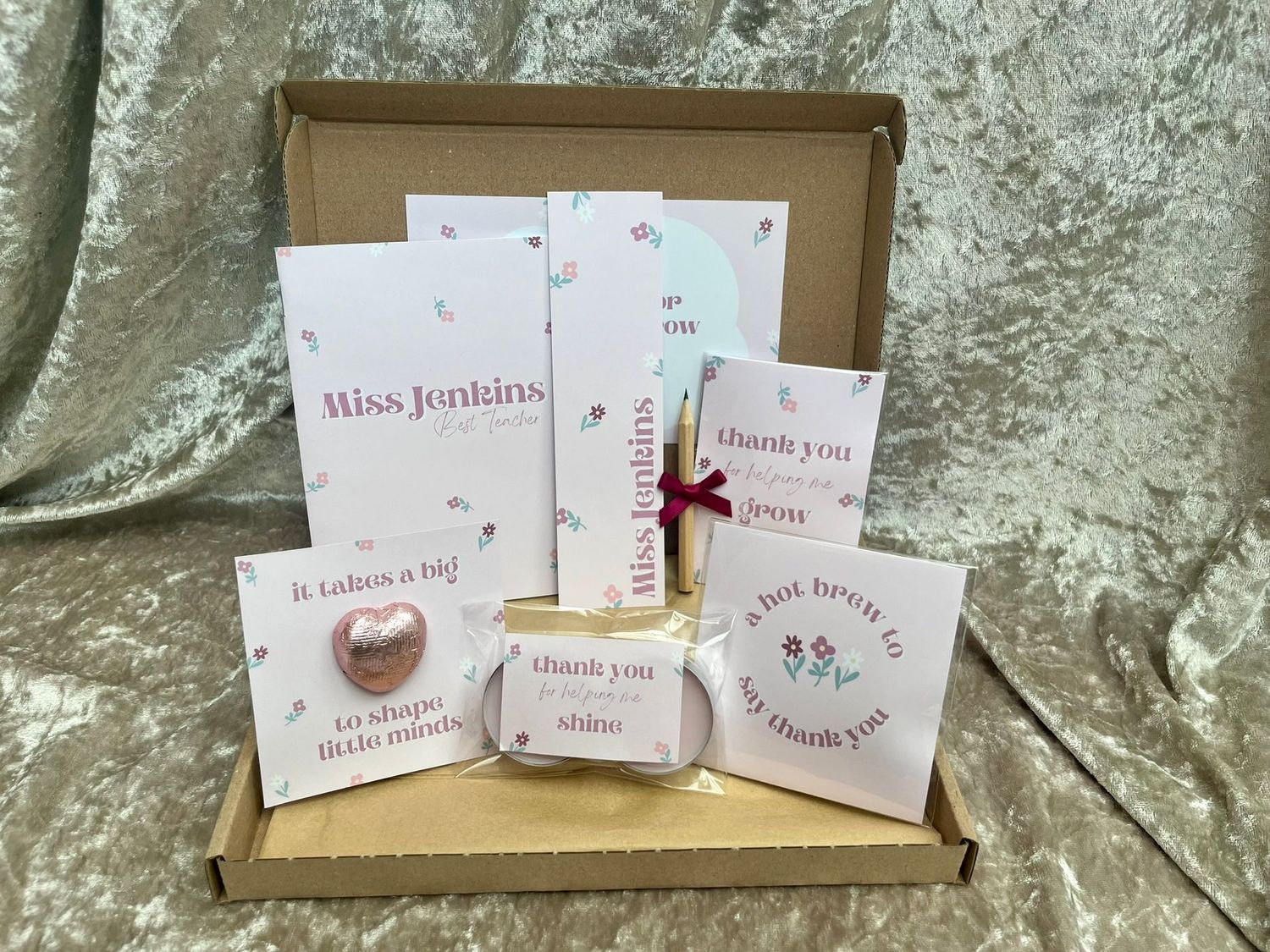Teacher Thank You Gift Set - Pink Floral