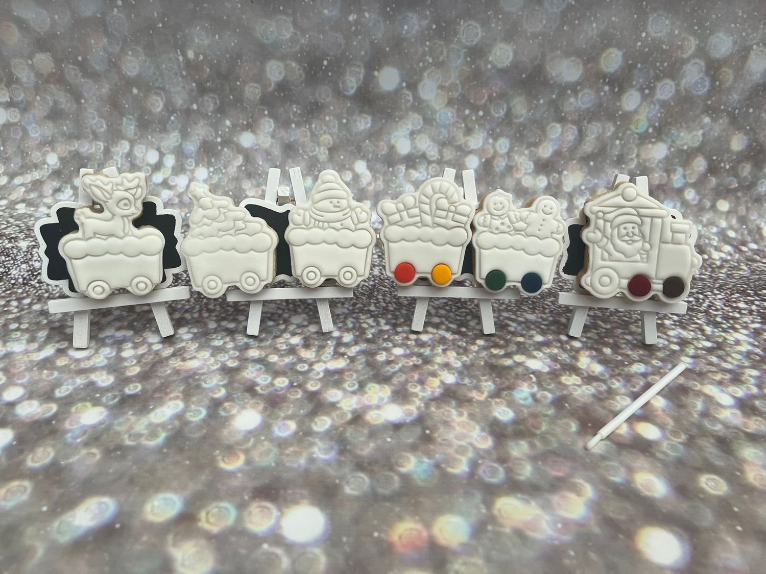 Mini Christmas Train 6 Pack PYO Cookies