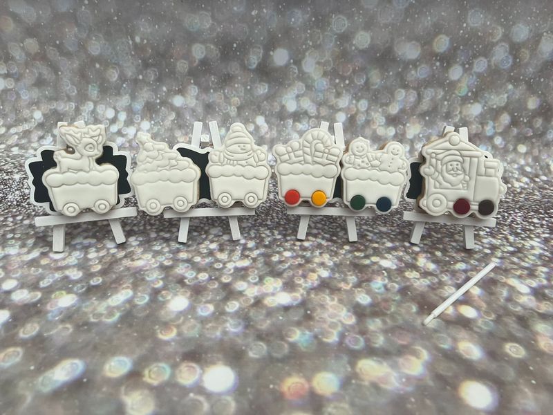 Mini Christmas Train 6 Pack PYO Cookies