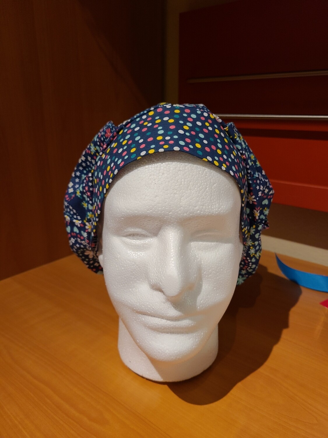 Blue pattern Bouffant