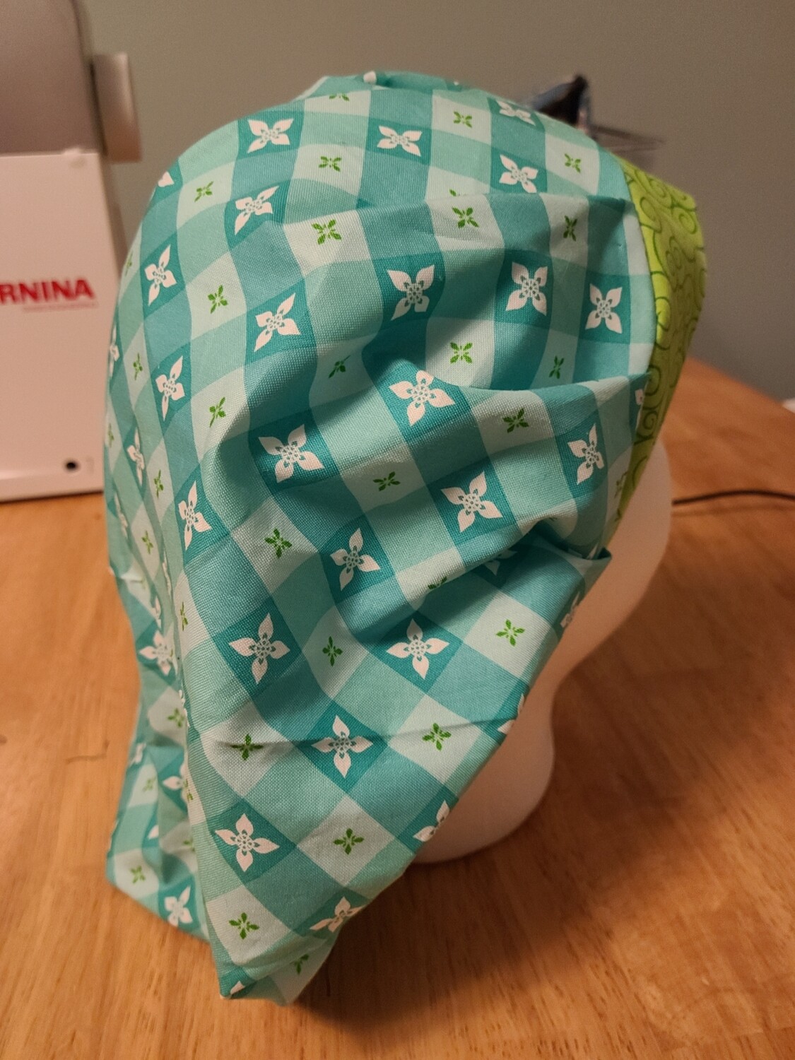 Green/torquoise Plaid Bouffant