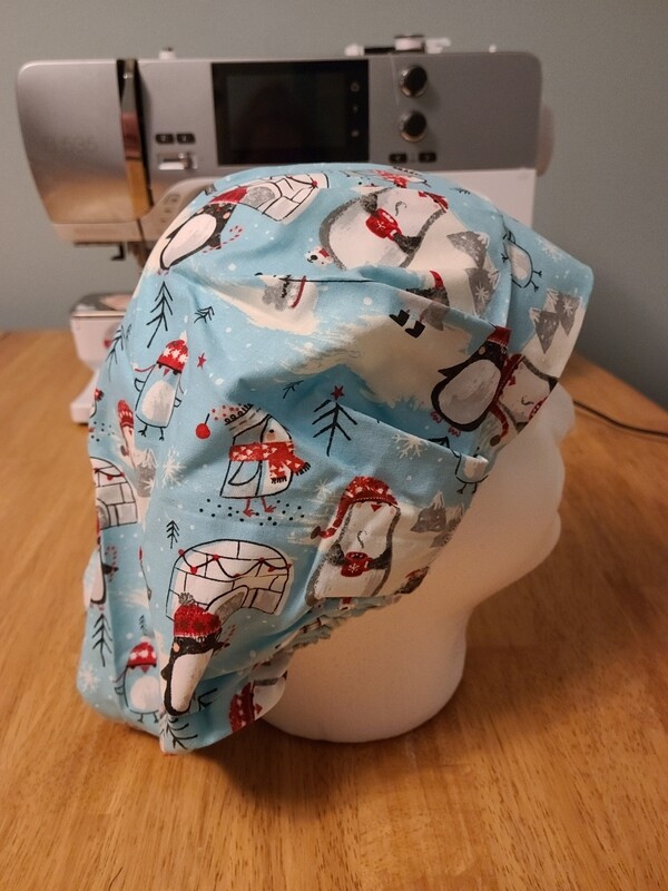 Penguins c Red Hats Bouffant