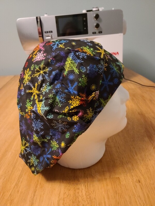 Rainbow Snowflake Bouffant