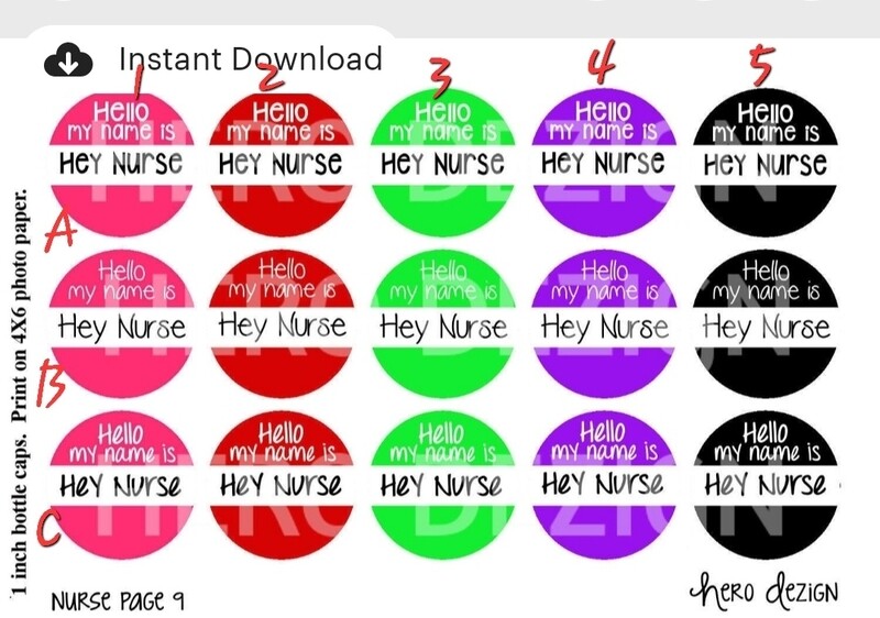 Hey nurse #1 Bottle Cap Topper