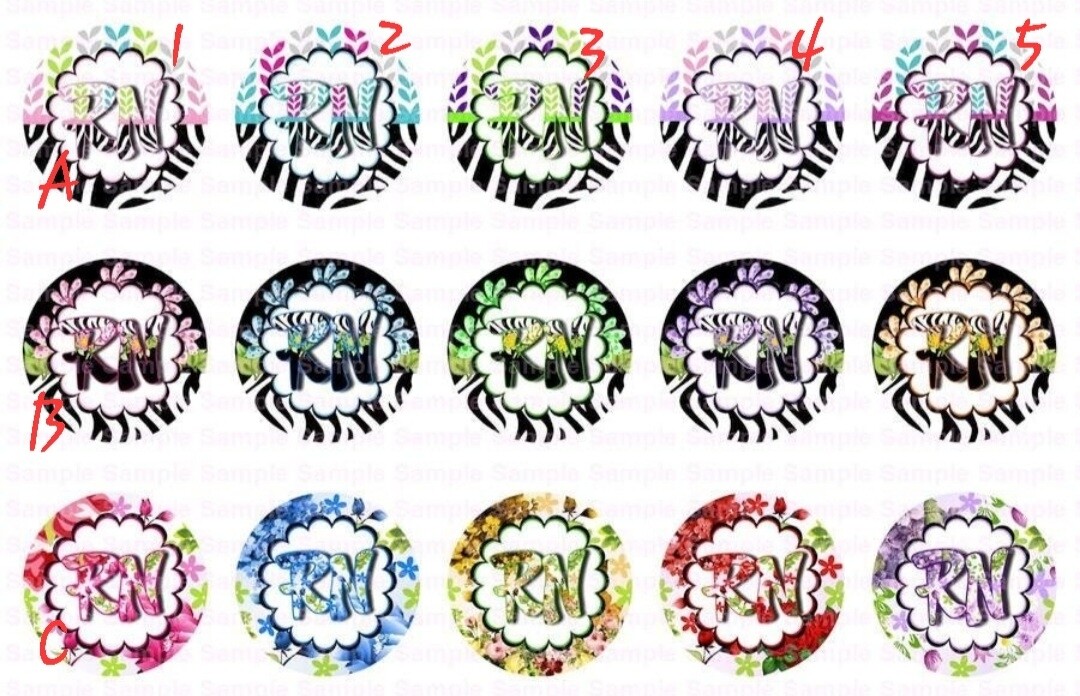 RN Floral Bottle Cap Topper