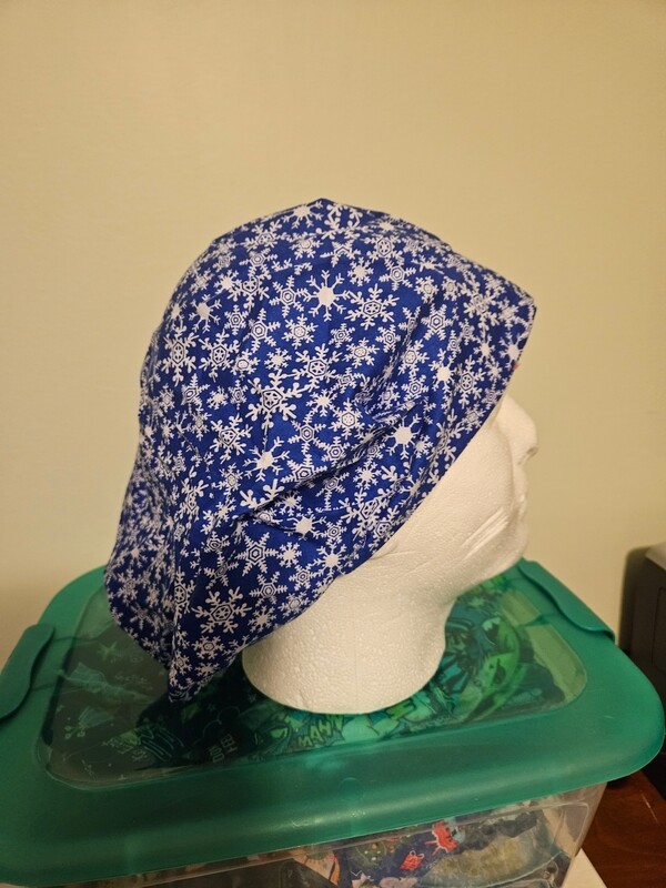 Blue Snowflake Bouffant